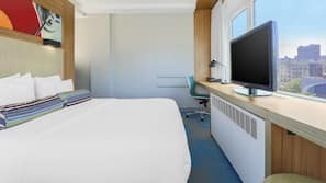 Hypo-allergenic bedding, pillowtop beds, in-room safe, desk