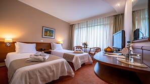 Pillow top beds, minibar, in-room safe, blackout curtains
