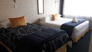 1 bedroom, premium bedding, iron/ironing board, free cots/infant beds