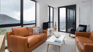 LCD TV, DVD player, iPod docking station, pay-per-view films