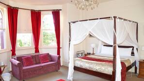 Premium bedding, down comforters, individually decorated