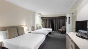In-room safe, blackout curtains, iron/ironing board, cots/infant beds