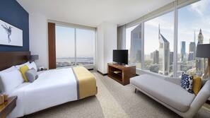 Premium bedding, down duvet, Select Comfort beds, minibar