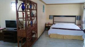 Desk, blackout drapes, free WiFi, linens