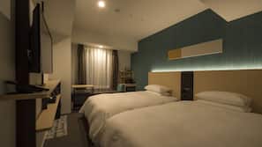 Down comforters, laptop workspace, blackout drapes, iron/ironing board