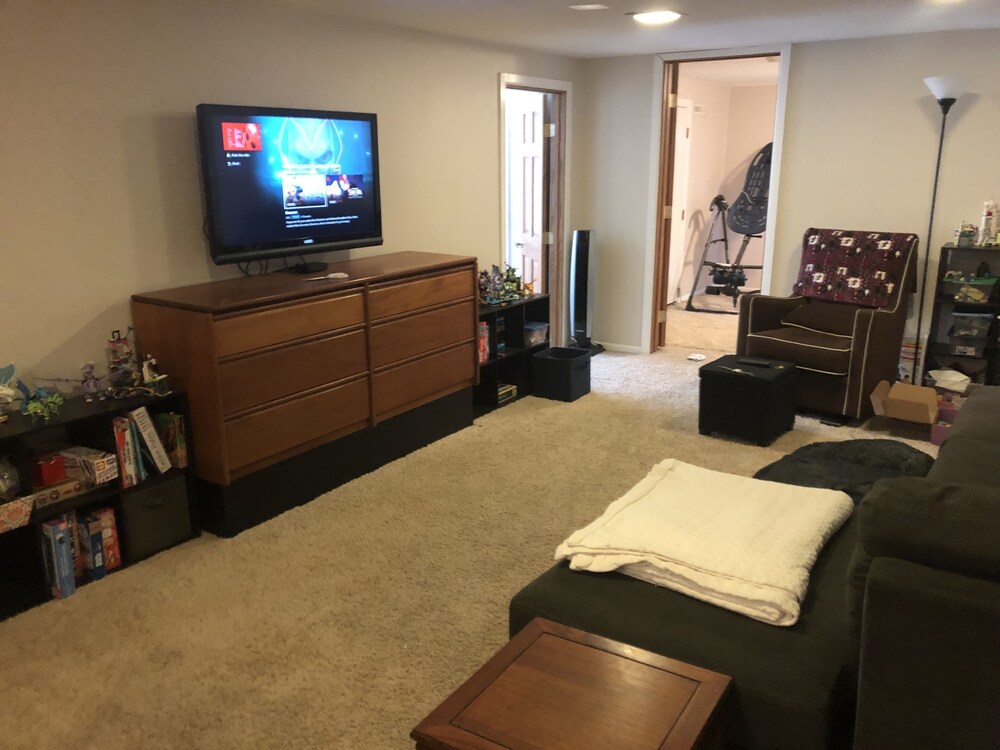 Living room, Private in-house apartment near campus