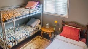 Blackout drapes, iron/ironing board, free WiFi, linens