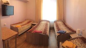 Desk, blackout drapes, iron/ironing board, free WiFi
