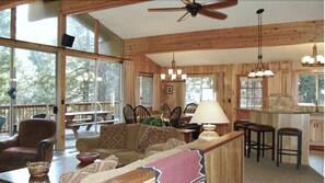 TV, fireplace, DVD player