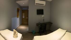 Desk, blackout curtains, iron/ironing board, free WiFi