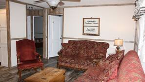 TV, DVD player, toys, books
