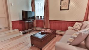 TV, DVD player, books