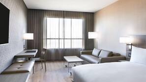 In-room safe, desk, laptop workspace, soundproofing