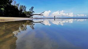 Private beach, white sand