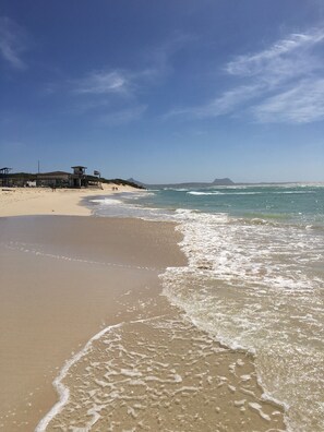 On the beach, white sand, free beach shuttle, free beach cabanas