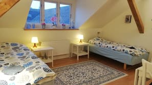 Individually decorated, individually furnished, iron/ironing board