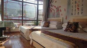Desk, iron/ironing board, free WiFi, linens