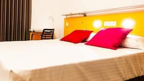 Blackout curtains, rollaway beds, free WiFi, linens