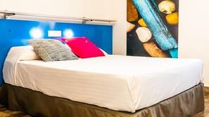 Blackout curtains, rollaway beds, free WiFi, linens