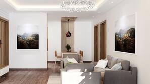 Minibar, desk, blackout drapes, soundproofing