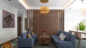 Minibar, desk, blackout drapes, soundproofing
