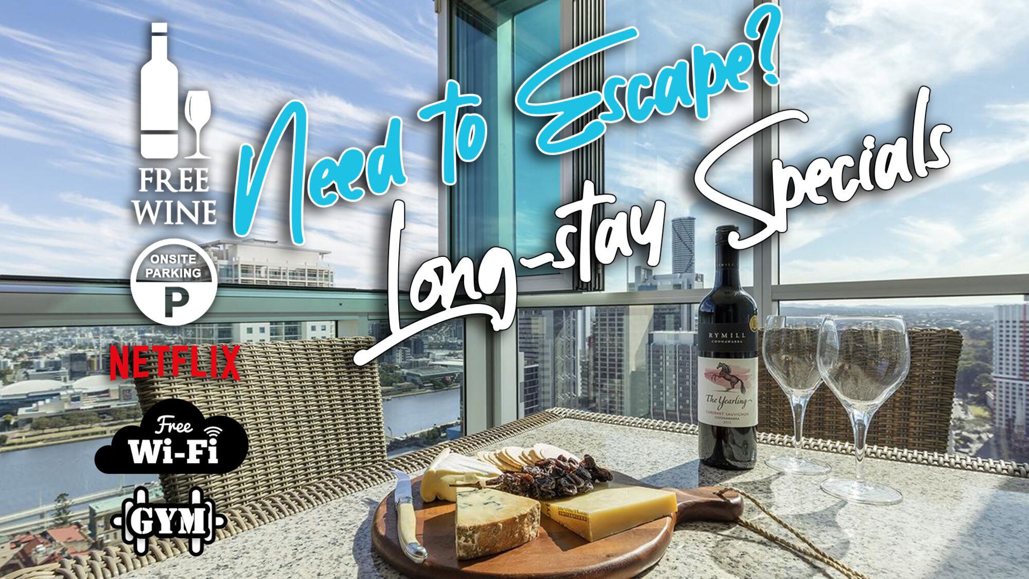 2BR Epic Views CBD 2 Cars Poolwinegymnetflix