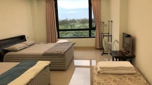 Desk, blackout drapes, free WiFi, linens