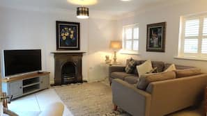 TV, fireplace, DVD player