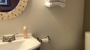 Hair dryer, towels