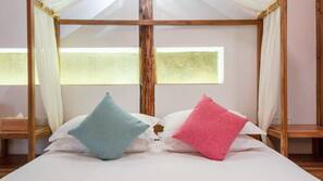 Individually decorated, individually furnished, desk, blackout drapes
