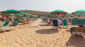 Beach nearby, beach umbrellas