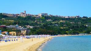 Beach nearby, beach umbrellas