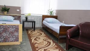Blackout drapes, iron/ironing board, free WiFi, bed sheets