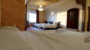 Premium bedding, down comforters, soundproofing, free WiFi