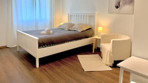 Individually decorated, individually furnished, desk, blackout drapes