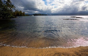 Beach nearby, black sand