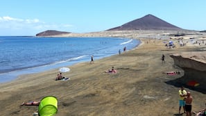 Beach nearby, black sand