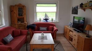Fernseher, DVD-Player, Kinderspielzeug, Bücher