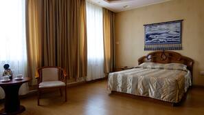 Desk, iron/ironing board, free WiFi, bed sheets