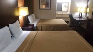 Blackout drapes, iron/ironing board, free WiFi, linens