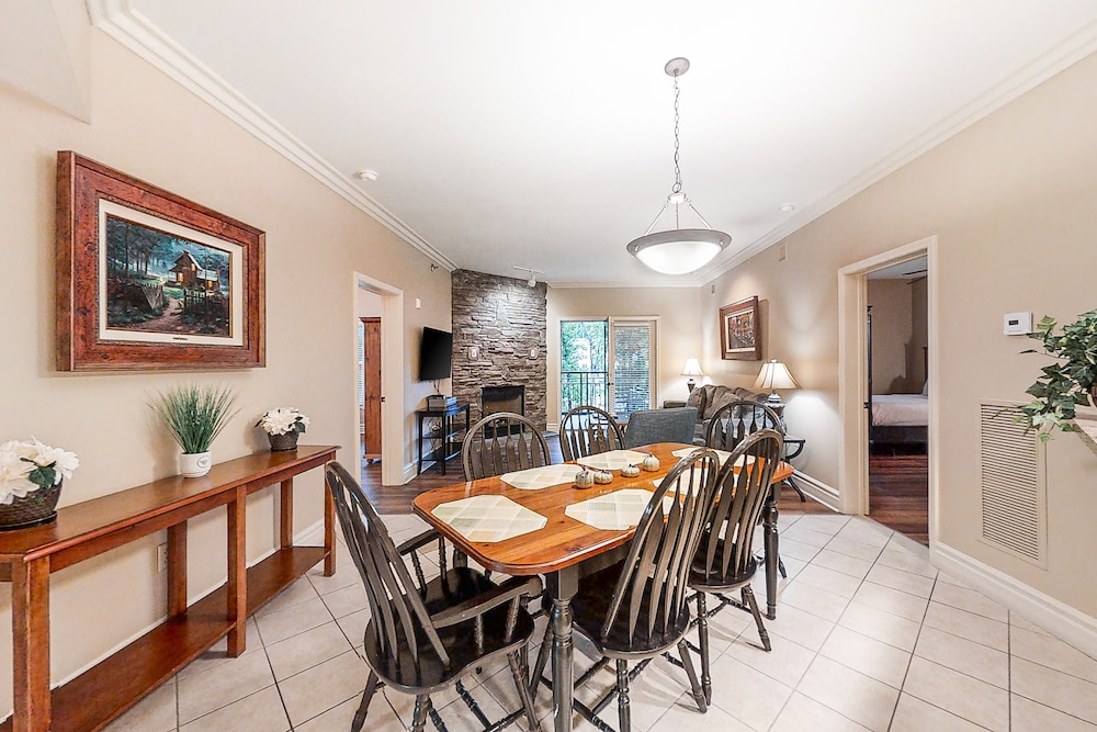 Inviting downtown condo w/ fireplace, balcony & shared pool/hot tub!