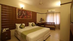 Premium bedding, down duvet, memory foam beds, in-room safe