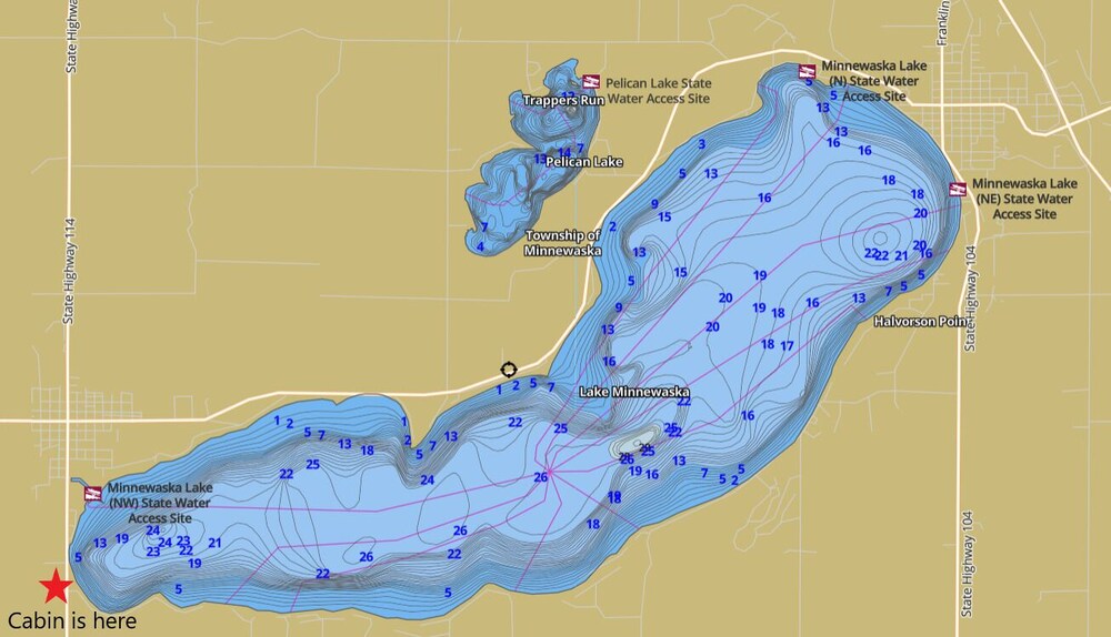 Starbuck Bungalow Lake Minnewaska Beach, Starbuck, MN Vacation Rental