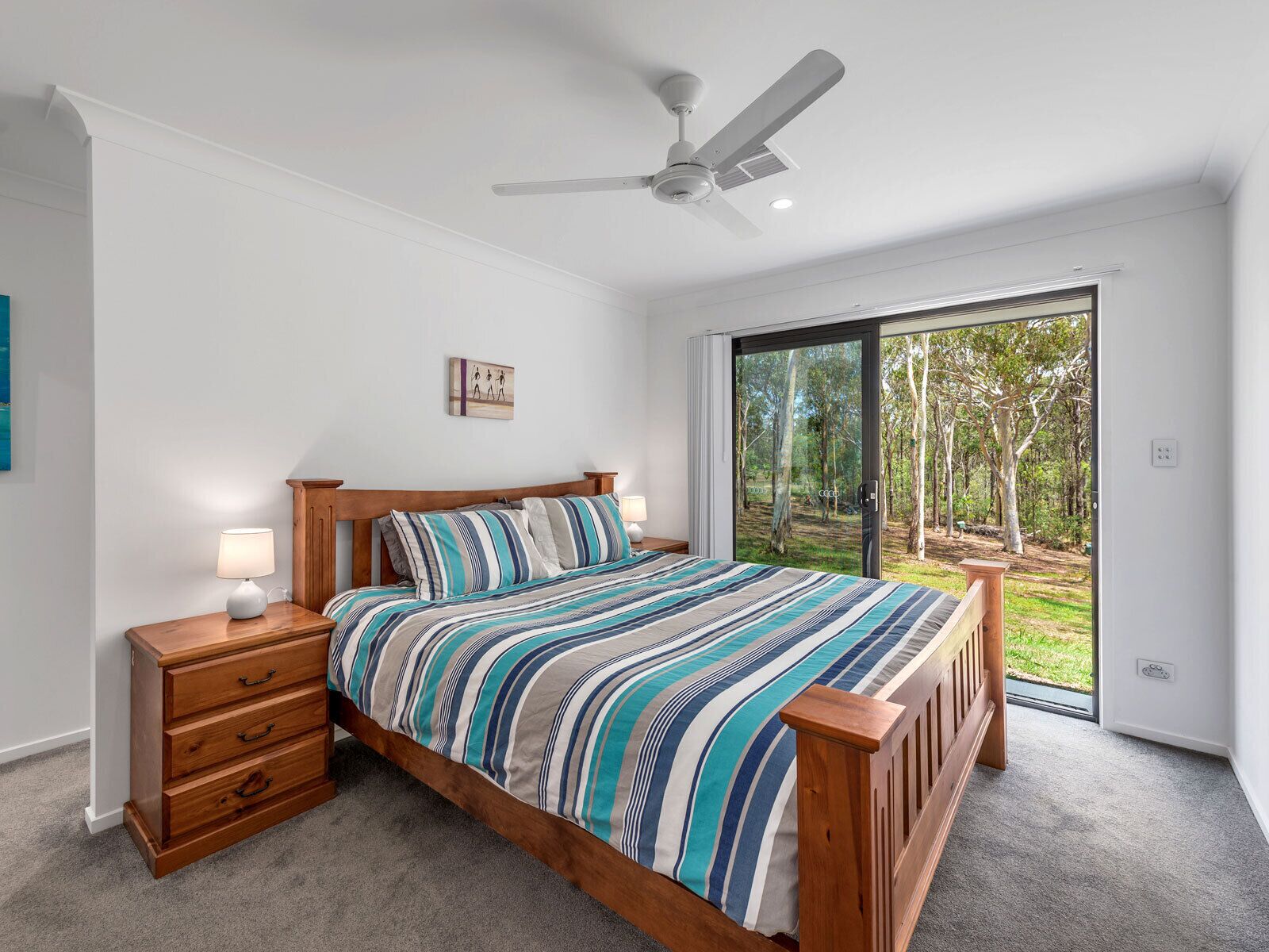 A tranquil bushland retreat with KB, Ducted AC and access to a heated pool.