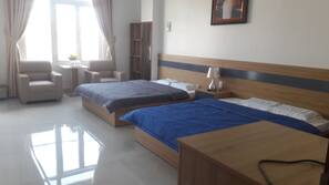 Down comforters, memory foam beds, minibar, desk