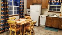 Microwave, dishwasher, coffee/tea maker, cookware/dishes/utensils