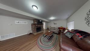 TV, fireplace, DVD player