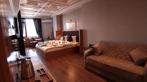 Egyptian cotton sheets, premium bedding, down comforters, minibar