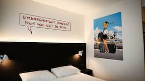 Luxe beddengoed, een kluis op de kamer, verduisterende gordijnen