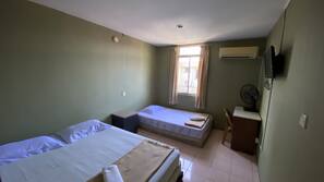 Desk, free WiFi, linens